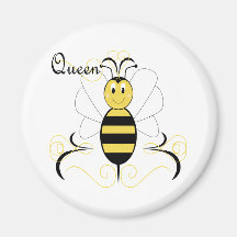 Smiling Bumble Bee Queen Bee Magnet