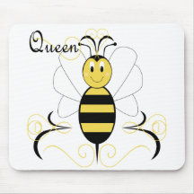 Smiling Bumble Bee Queen Bee Mousepad