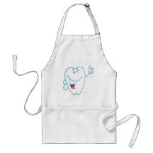 Smiling Clean Tooth Cartoon Character Thumbs Up.ai Aprons