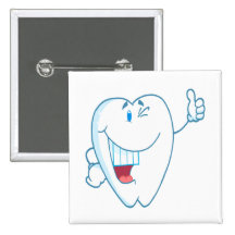 Smiling Clean Tooth Cartoon Character Thumbs Up.ai Buttons
