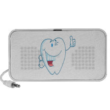 Smiling Clean Tooth Cartoon Character Thumbs Up.ai iPod Speakers