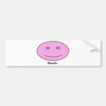 Smiling Face Bumper Sticker