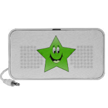Smiling Green Star Notebook Speakers