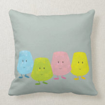 Smiling gumdrops pillows