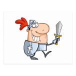 Smiling-knight-with-sword Post Cards