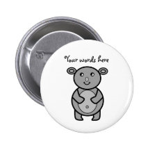 Smiling koala bear button