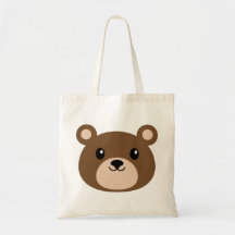 Smiling Kuma Canvas Bags