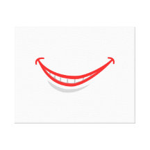 Smiling Lips Canvas Prints