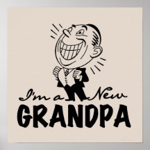 Smiling New Grandpa T-shirts and Gifts Poster