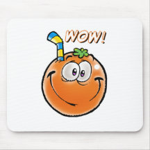 Smiling Orange Mouse Mat