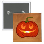 Smiling pumpkin button