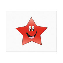Smiling Red Star Gallery Wrapped Canvas
