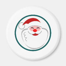 Smiling Santa Refrigerator Magnet