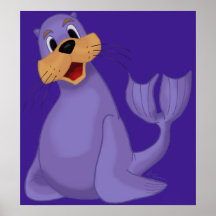 Smiling Sea Lion Poster Print