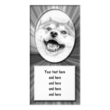 Smiling Shiba Inu dog Photo Card Template