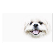 Smiling shih tzu business card