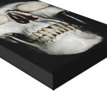 Smiling Skull emerging Stretched Canvas Prints