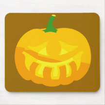 Smiling toothy Jack-O-'Lantern Mousemat