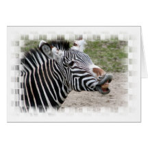 Smiling Zebra Greeting Card