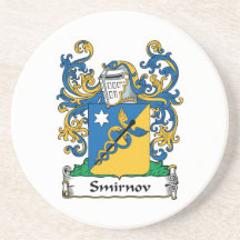 Smirnov Family Crest Drink Coaster