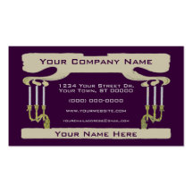 Smoke & Candles Art Nouveau / Deco Business Cards