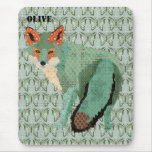 Smokey Amber Fox Butterfly Personalised  Mousepad