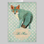 Smokey Amber Fox Love Card cards