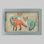 Smokey Amber Foxes Belt Buckle belt buckles