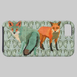 Smokey Amber Foxes Butterfly  iPhone Case casemate cases