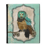 Smokey Rose Owl Vintage Blue Caseable Case iPad Folio Covers