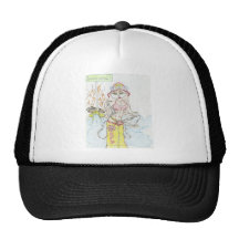 Smoking hot Fire fighting bunny.jpg Trucker Hats