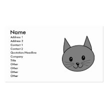 Smoky Grey Cat. Business Card