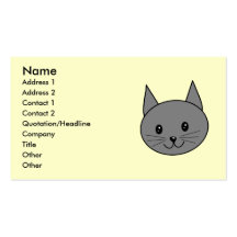 Smoky Grey Cat. Business Card Templates