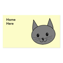 Smoky Grey Cat. Business Cards