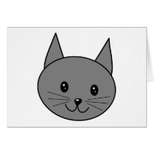 Smoky Grey Cat. Cards