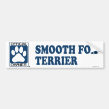 SMOOTH FOX TERRIER_Blue Bumper Stickers