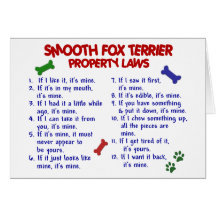 SMOOTH FOX TERRIER Property Laws 2 Greeting Cards