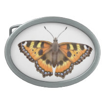 Smooth Tortoiseshell Vanessa Butterfly Belt Buckle