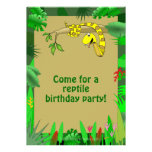 Snake in Tree Custom Reptile Birthday Invitations