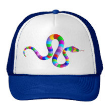 Snake Psychedelic Rainbow  Hat