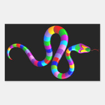 Snake Psychedelic Rainbow Sticker