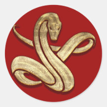 Snake Round Sticker
