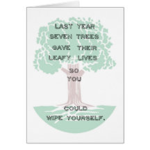 Snarky Green Tree Birthday Card