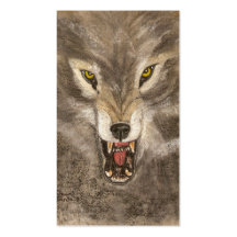 Snarling Wolf Business Card Templates