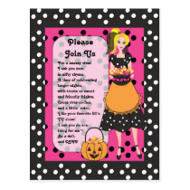 Snazzy Halloween Hostess postcards