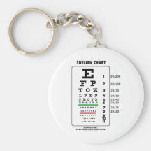 Snellen Chart (Medical Visual Acuity Testing) Keychain