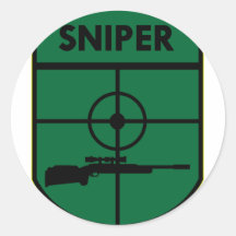 Sniper Patch Round Stickers