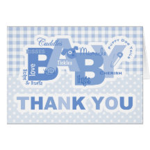 Snips & Snails Baby Thank You Notes Card