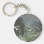 Snow at Argenteuil II, Monet Vintage Impressionism Keychains