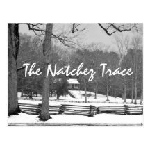 Snow at Mount Locust - Natchez Trace postcard